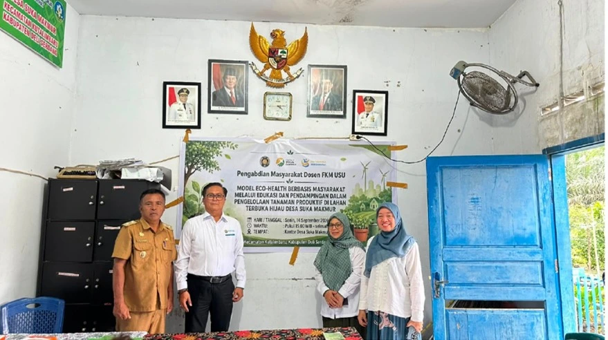FKM USU Dorong Desa Suka Makmur Wujudkan Lingkungan Sehat melalui Model ECO-Health